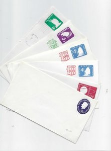 6 (4-6c) STAMPED ENVELOPES ENTIRES  REVALUED