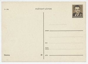 Postal stationery Czechoslovakia 1949 Caves