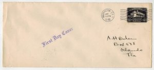 1932 GEORGE WASHINGTON BICENTENNIAL EMBOSSED ENV. FDC U527 D.C. #16 Cancel