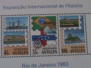 NEDERLAND-ANTILILEN-1983 SC#495a BRASILIANA'83 WORLD STAMPS SHOW MNH S/S VF