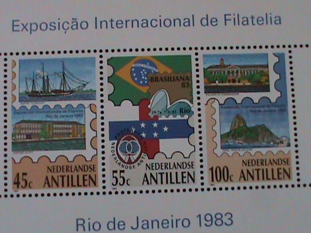 NEDERLAND-ANTILILEN-1983 SC#495a BRASILIANA'83 WORLD STAMPS SHOW MNH S/S VF