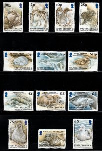 SOUTH GEORGIA 2004 Juvenile Fauna; Scott 307-19, SG 390-402; MNH