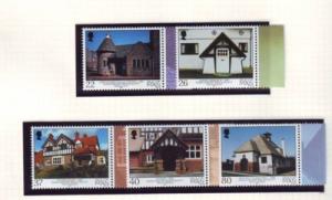 Isle of Man Sc 924-8 2001 Scott Architecture stamp set mint NH