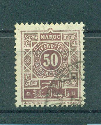 French Morocco sc# J32 used cat value $.25