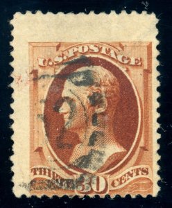 US Stamp #217 Alexander Hamilton 30c - PSE Cert - USED - See Description