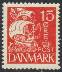 Denmark Scott 192 (AFA 169), 15ø red Caravel type, F mint NH