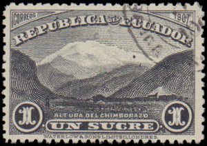 Ecuador #174-180, Complete Set(7), 1908, Trains, Used