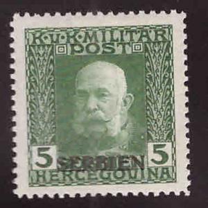 Serbia, Austrian occupation  Scott 1N25 MH* stamp