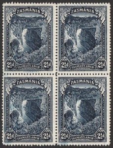 TASMANIA 1899 Pictorial 2½d indigo block. MNH **.