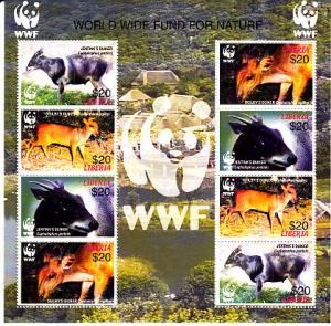 LIBERIA SHEET MNH WILDLIFE WWF