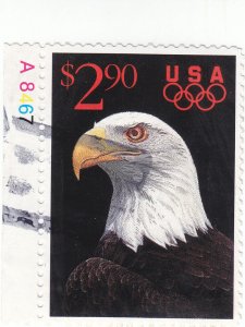 Scott # 2540 - $2.90 Multicolored - Eagle, Olympic Rings - Used