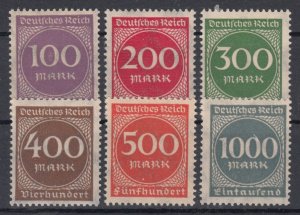 Germany 1923 Sc#229-234 Mi#268-273 mnh (DR1092)