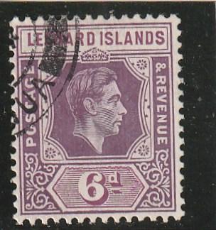 Leeward Islands  Scott#  110  Used  (1938 king George VI)