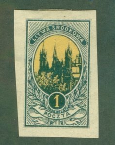 CENTRAL LITHUANIA 35 IMPerf MH BIN $0.60