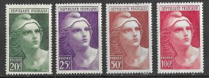 France # 553-556  Marianne - large size  1945  (4)   VLH Unused