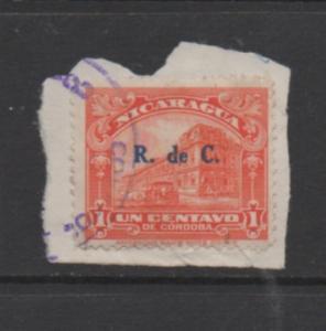 Nicaragua  Scott #  RA39  used  simgle  R. de C. overprint