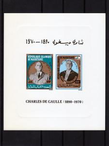 Mauritania 1971 General Charles De Gaulle SS Deluxe Rare!!