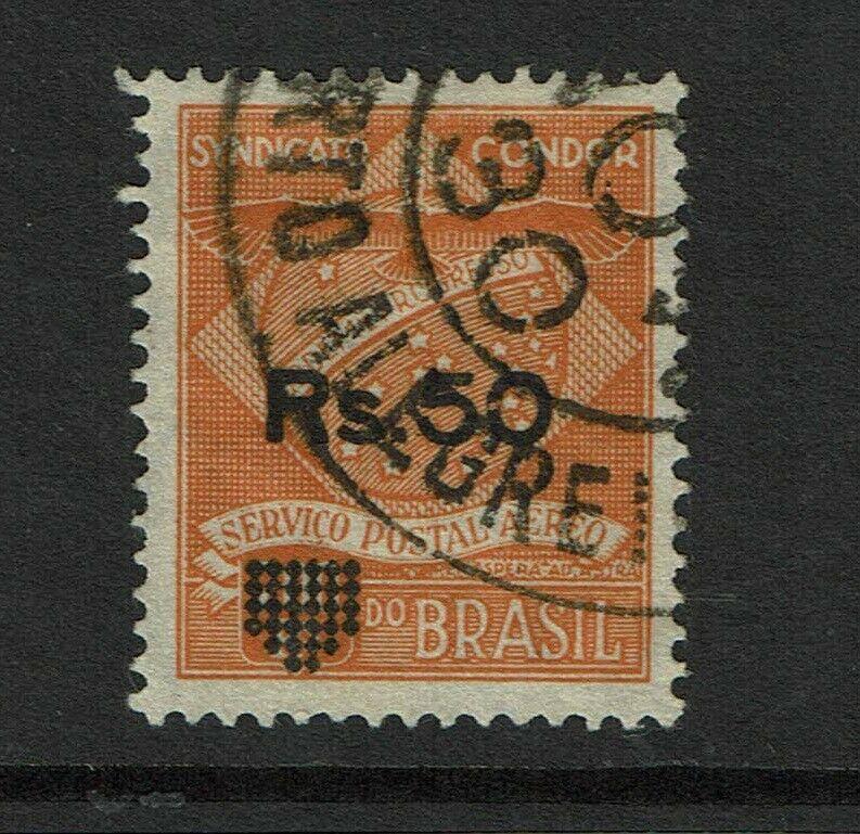 Brazil 50Rs Candor Overprint Used - S7175