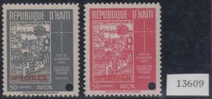 HAITI 1954 COLUMBUS Sc C91-C92 FULL SET PERF PROOFS + SPECIMEN MNH 
