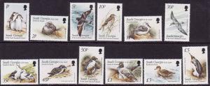 South Georgia-Sc#236-47-Birds-unused NH definitive set-1999