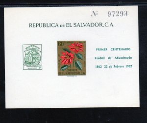 SALVADOR. EL #C192c 1960 OVPRT PRIMER CENTENARIO MINT VF NH O.G S/S