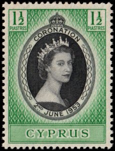 ✔️ CYPRUS 1953 - CORONATION - SC.  167 MNH ** [5CW2]