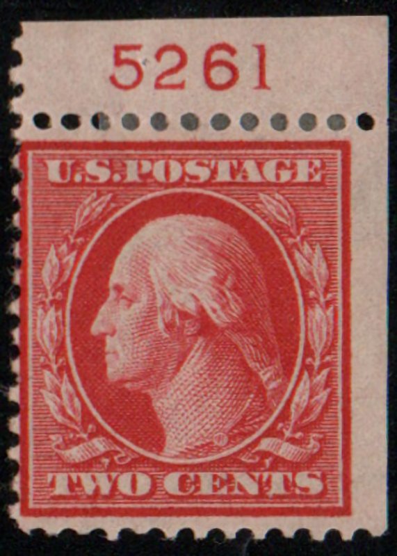 US 332a F/VF mint hinged, PLATE NUMBER SINGLE, super nice and fresh