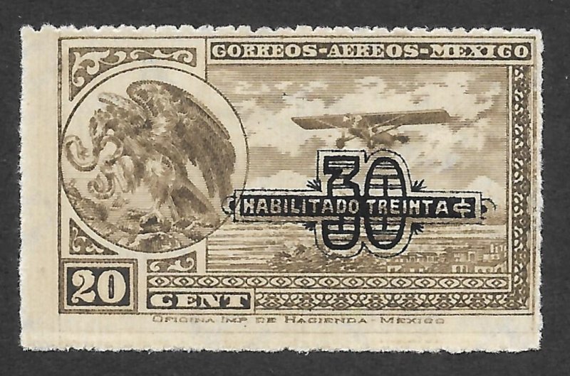 Doyle's_Stamps: PO Fresh 1932 MH Mexico Airmail w/Overprint Issue, Scott  #C46*