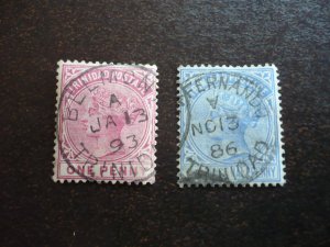 Stamps - Trinidad - Scott# 69-70 - Used Part Set of 2 Stamps