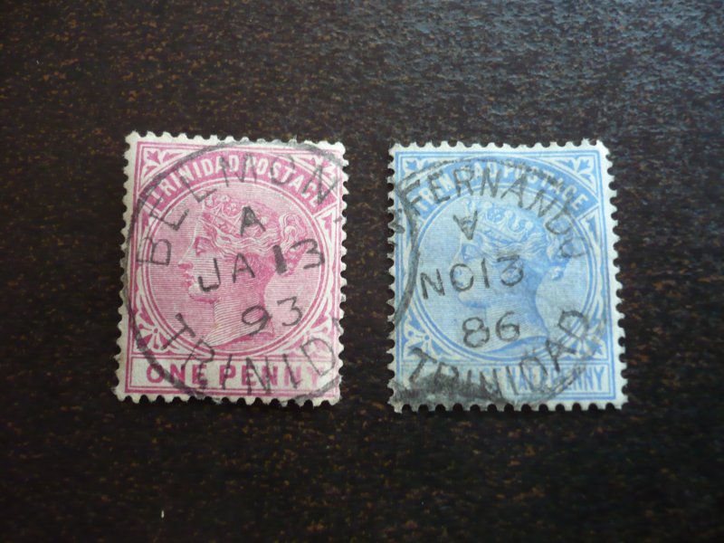 Stamps - Trinidad - Scott# 69-70 - Used Part Set of 2 Stamps