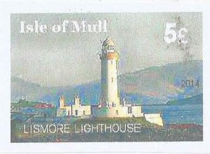 ISLE OF MULL  - 2014 -  Lighthouse - Imperf Single Stamp -M N H - Private Issue