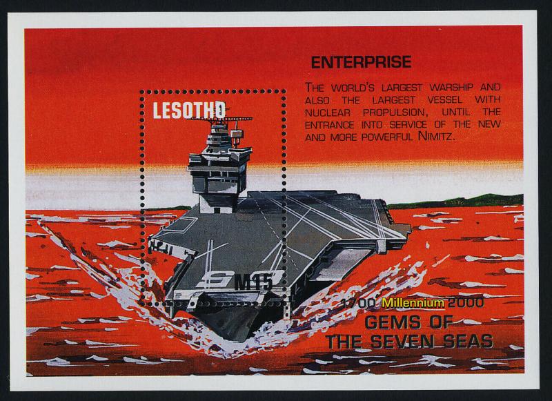 Lesotho 1220 MNH Ships, Aircraft Carrier USS Enterprise