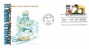 US TOPICAL CACHETED FIRST DAY COVER SET - WORLD WAR II (10) BY HOUSE OF FARNHAM