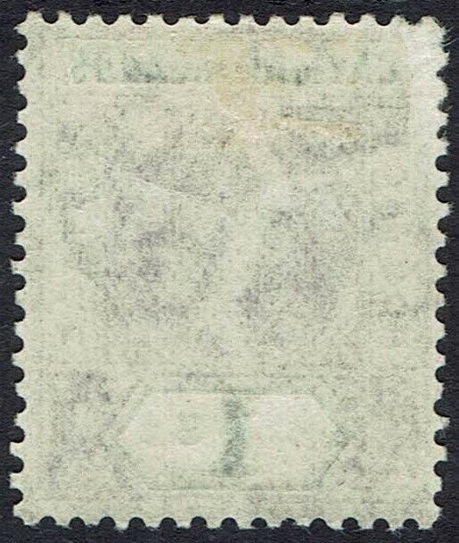 CAYMAN ISLANDS 1907 KEVII 1/- WMK MULTI CROWN CA