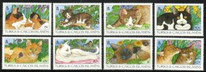 Turks & Caicos Stamp 1143-1150  - Cats