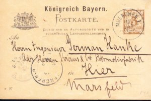 Germany - Bavaria  Postal Card  Mi P43