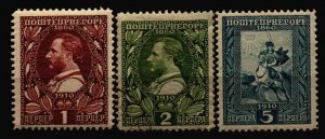 Montenegro Unused Hinged Scott 96 - 98 w/2 value with a bent corner