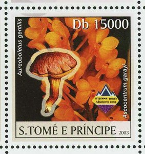 Orchids & Mushrooms Stamp Tylopilus Felleus Suillus Placidus S/S MNH #1995-2000 