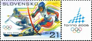 Slovakia 2006 MNH Stamps Scott 493 Sport Olympic Games Skiing