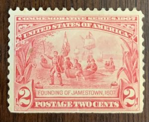 USA #329 Mint Hinged SCV $25