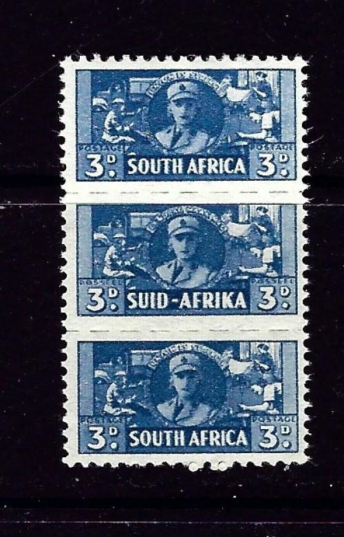 South Africa 94 NH 1942 Vertical strip of 3