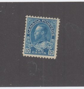 CANADA # 117 VF-MNH KGV 10cts BLUE ADMIRAL CAT VALUE $240 (MM88)
