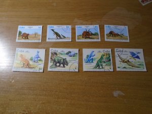 Cuba  #  2954/56-58/2765/67/69-70  used  Dinosaurs