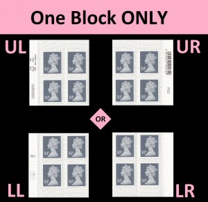 GB Machin Definitive Slate Grey 50p M19L corner block 4 MNH 2019