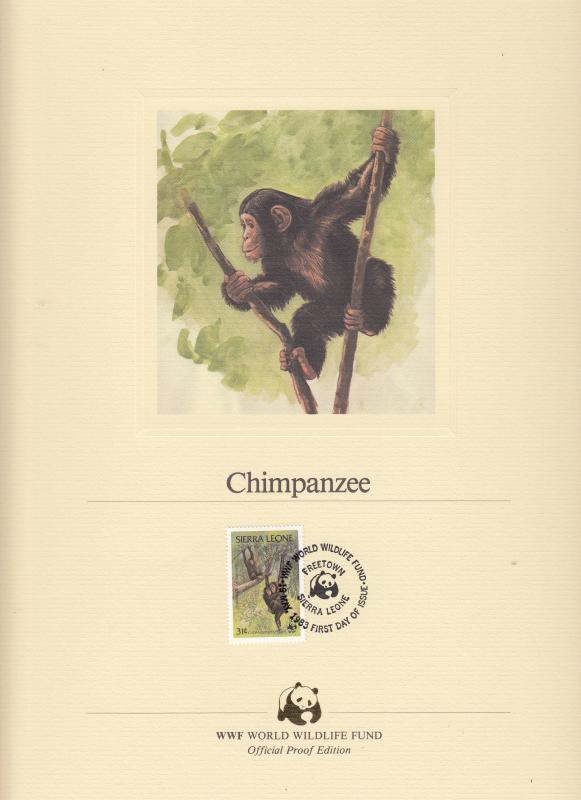 Sierra Leone - Chimpanzee, FDC stamp lot - (1591)