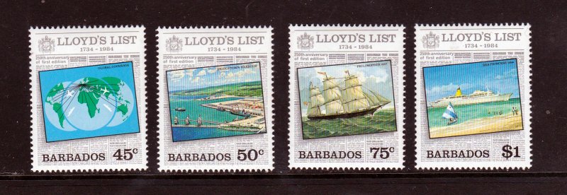 Barbados 627-30, F-VF, MNH