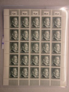 GERMANY Scott 524 PERF 14, SHEET OF 25, MINT NEVER HINGED Cat $45.00