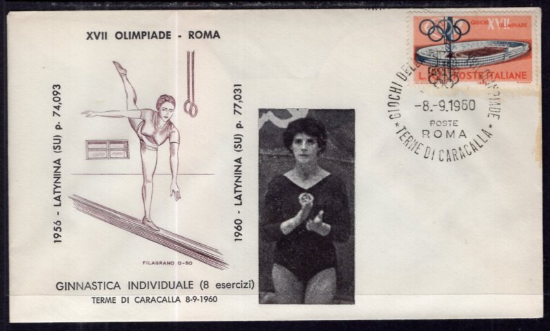 Italy Summer Olympics Gymnastics 1960 Cover