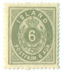 ICELAND #10, Mint Hinged, Scott $150.00