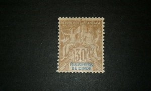 French India #12 mint hinged e204 8601